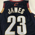 Maillot de Basket #23 Lebron James Cleveland Cavaliers M&N 2008-09 Marine